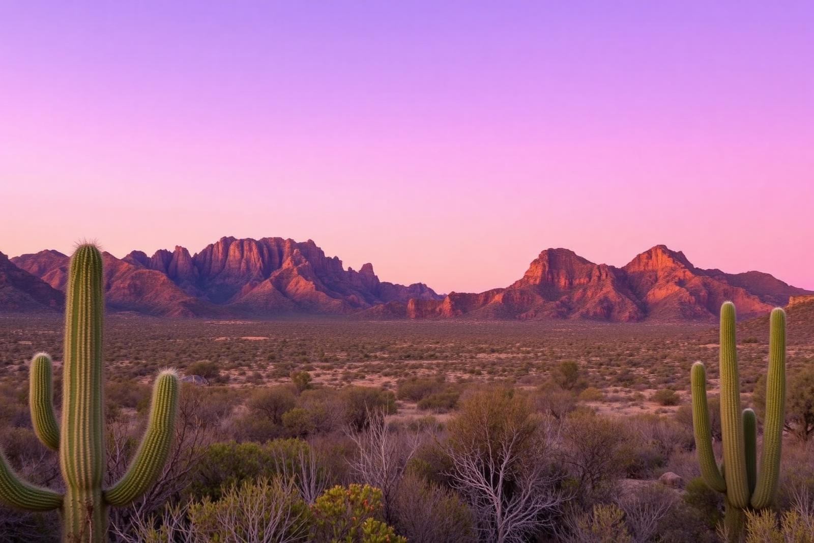 The Chisos Mountains rising over the Chihuahuan Desert in Big Bend